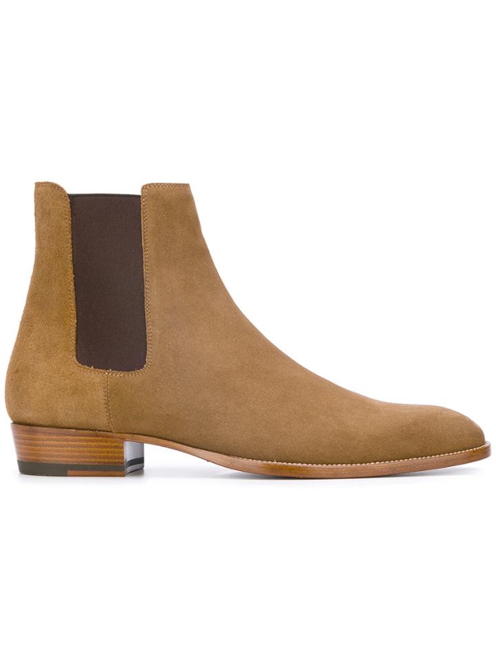 Saint Laurent Wyatt 30 Boots - Brown