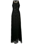 Stefano De Lellis - Embellished Lace Maxi Dress - Women - Polyester - 40, Black, Polyester