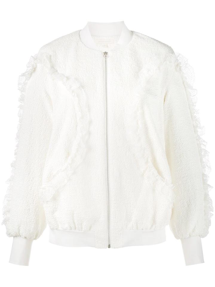 Jonathan Simkhai Textured Bomber Jacket - Nude & Neutrals