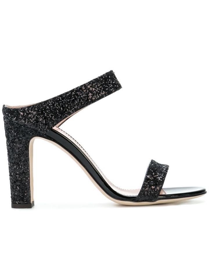 Giuseppe Zanotti Glitter Strap Sandals - Black