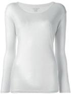 Majestic Filatures Metallic Effect T-shirt, Women's, Size: Iv, White, Triacetate/spandex/elastane