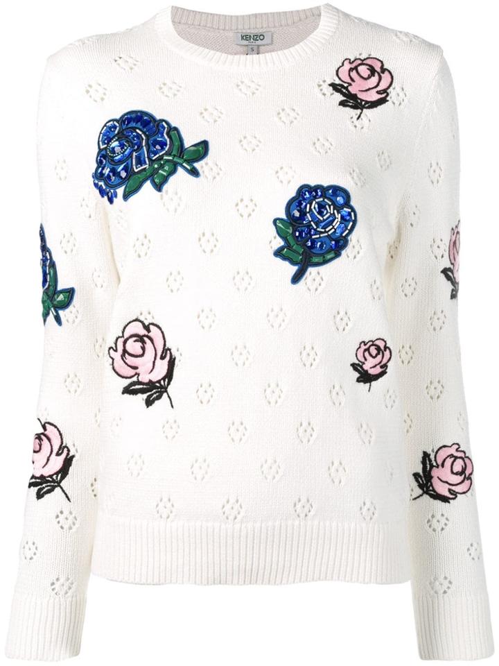 Kenzo Embellished Jumper - White