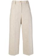 Nehera Cropped Wide-leg Trousers - Neutrals