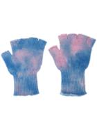 The Elder Statesman Fingerless Gloves - Blue