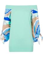 Emilio Pucci Off The Shoulder Jumper - Green