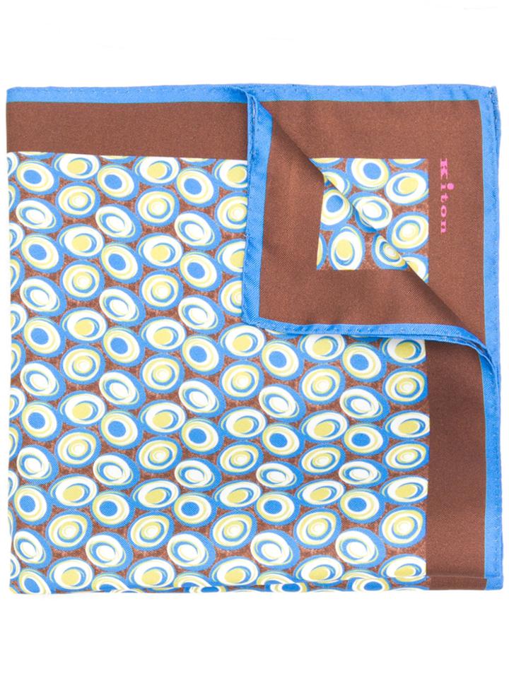Kiton Abstract Print Scarf - Brown