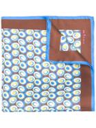 Kiton Abstract Print Scarf - Brown