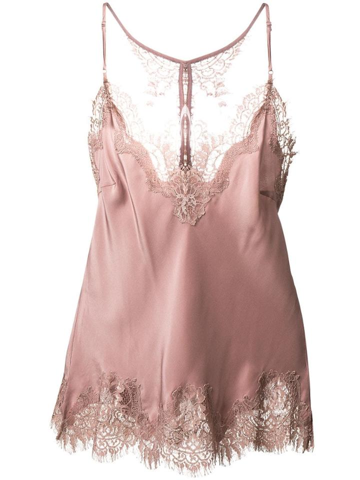 Gold Hawk Longline Lace Cami - Pink