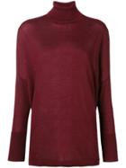 N.peal Superfine Roll Neck Sweater - Red