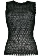 Dolce & Gabbana Sleeveless Crocheted Blouse - Black