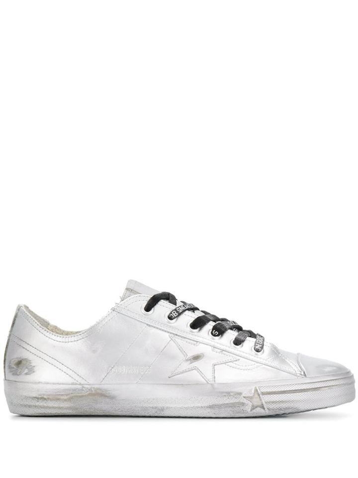 Golden Goose V-star 2 Sneakers - Silver
