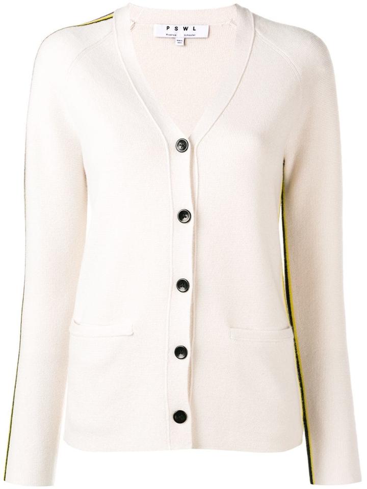 Proenza Schouler Side-stripe Fitted Cardigan - Neutrals