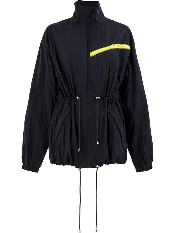 Aalto Logo Drawstring Coat - Blue