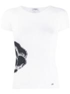 Chanel Pre-owned 2004's Camellia Flower Intarsia T-shirt - White