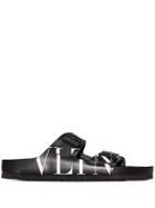 Valentino Birkenstock Logo Sandals - Black