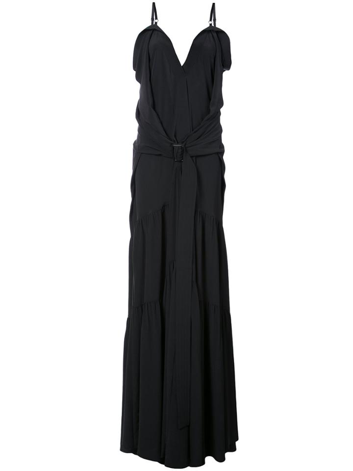Vera Wang Flared Maxi Dress - Black