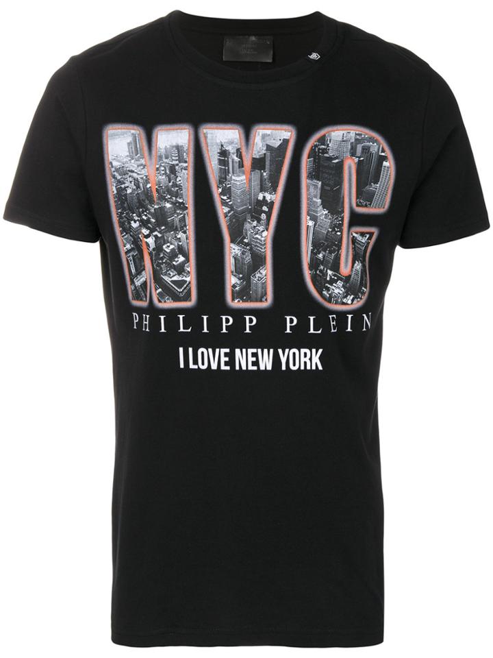 Philipp Plein Nyc Slogan T-shirt - Black