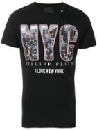 Philipp Plein Nyc Slogan T-shirt - Black