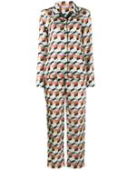 Prada Geometric Print Two Piece - Multicolour