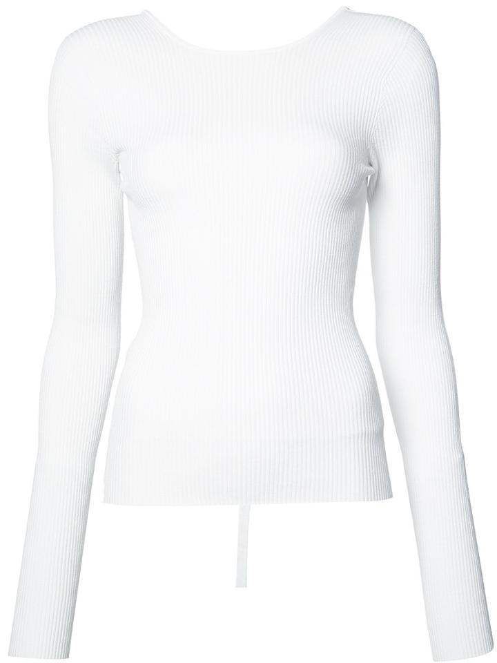 Tibi Lace Detail T-shirt, Women's, Size: Medium, White, Polyamide
