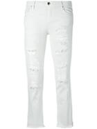 Iro - Ripped Cropped Jeans - Women - Cotton/spandex/elastane - 28, White, Cotton/spandex/elastane