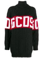 Gcds Logo Roll-neck Sweater - Black