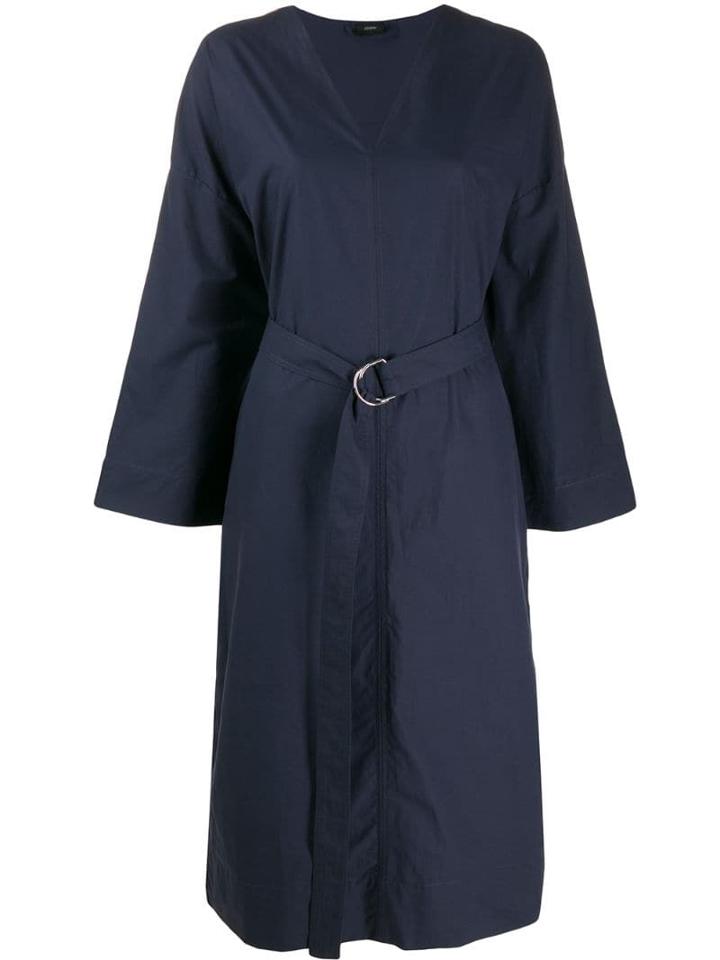Joseph Etta Poplin Midi Dress - Blue