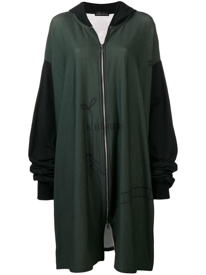 Barbara Bologna Elongated Loose Hoodie - Green