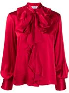 Msgm Ruffle Blouse - Red