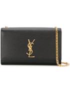 Saint Laurent Medium 'monogram' Shoulder Bag, Women's, Black, Calf Leather/metal