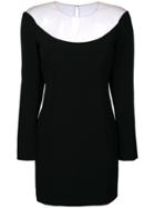 Alexander Wang Sheer Panel Fitted Dress - Black