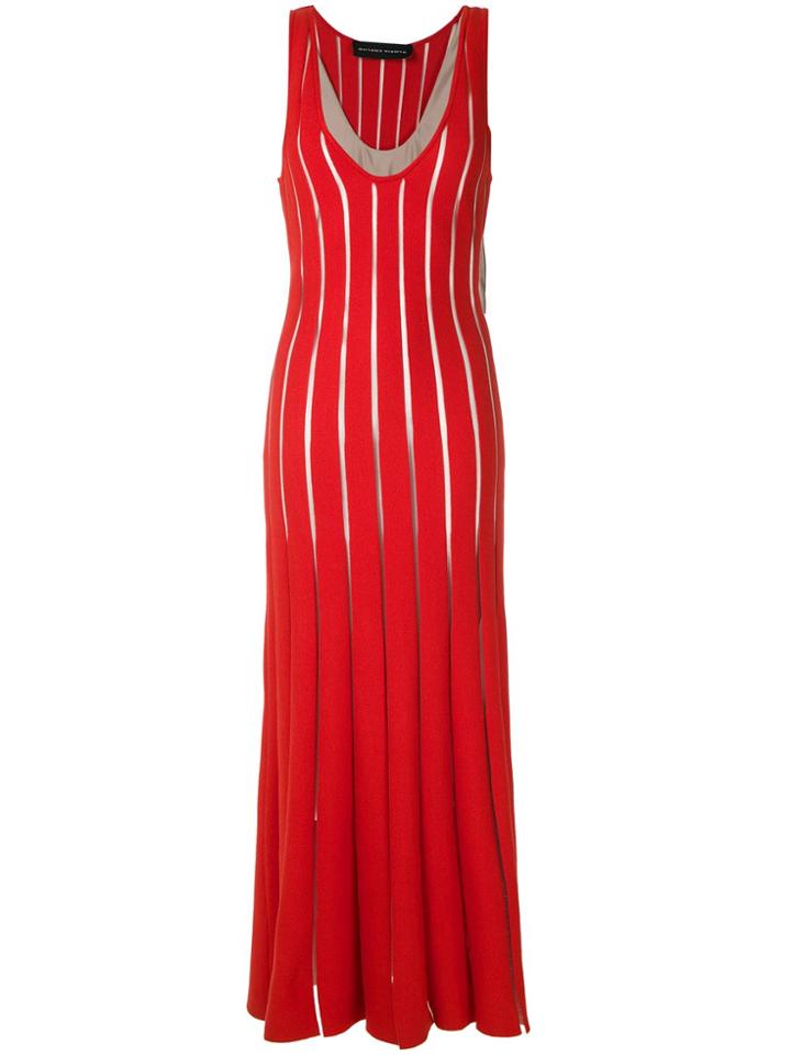 Gloria Coelho Panelled Knit Dress - Red