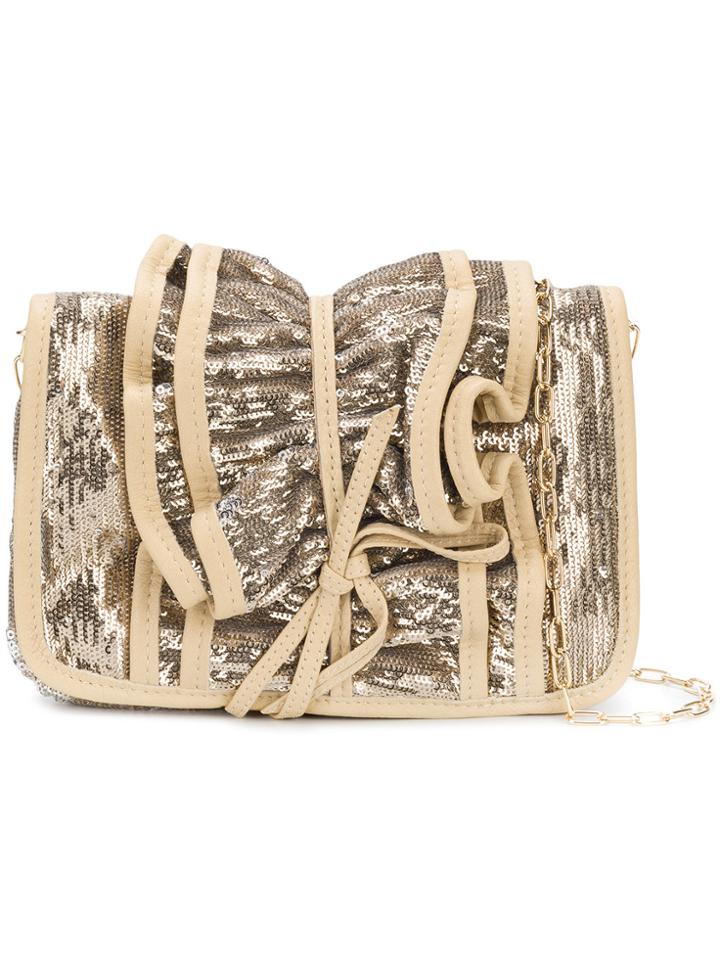 Red Valentino Sequinned Shoulder Bag - Metallic