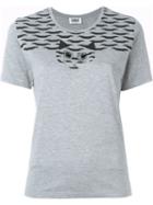 Sonia By Sonia Rykiel Embellished Cat T-shirt, Women's, Size: Xs, Grey, Cotton/modal