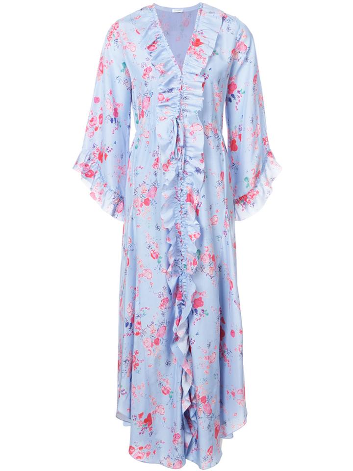 Vilshenko Floral Print Shirt Dress - Blue