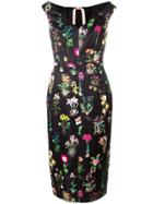 No21 Floral Print Sleeveless Dress - Black