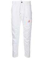 Dsquared2 Logo Patch Slim-fit Trousers - White