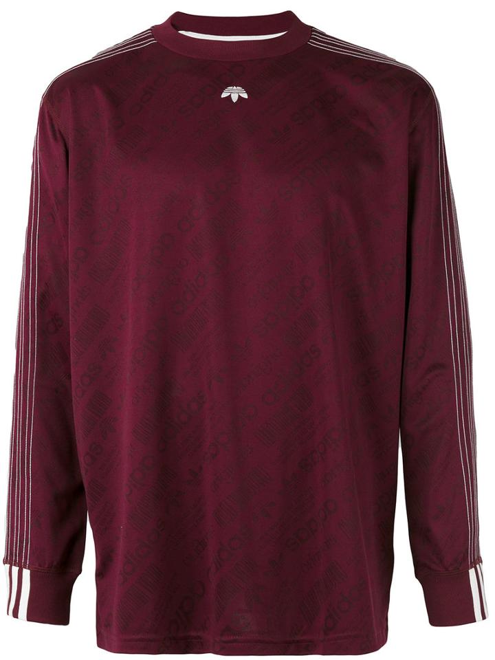 Adidas Originals By Alexander Wang - Soccer Long Sleeved T-shirt - Unisex - Polyester - S, Pink/purple