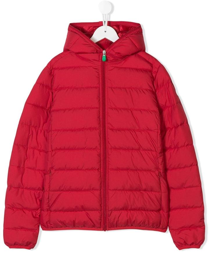Save The Duck Kids Zipped Padded Jacket - Red