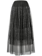 Brunello Cucinelli Sequin-embellished Midi Skirt - Black