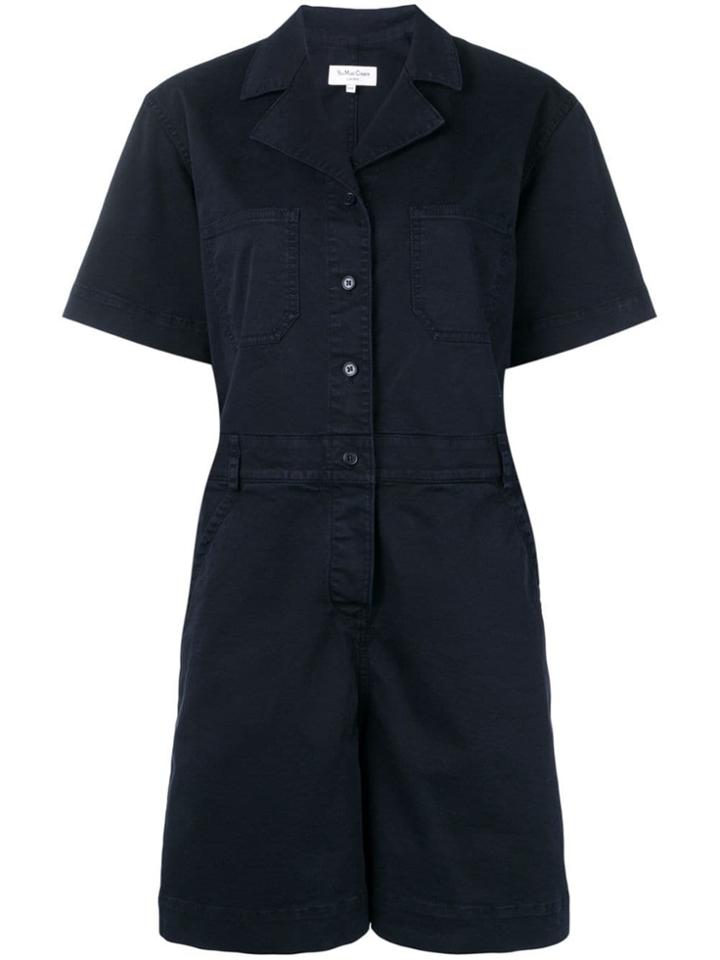 Ymc Open Collar Jumpsuit - Blue