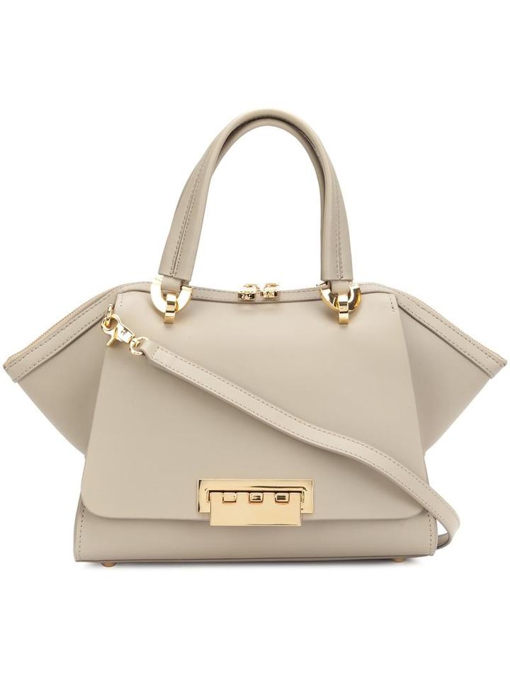 Zac Zac Posen 'eartha Iconic Jumbo Double Handle' Tote, Women's, Nude/neutrals, Calf Leather