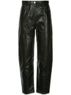 System High-wasted Loose Fit Trousers - Black