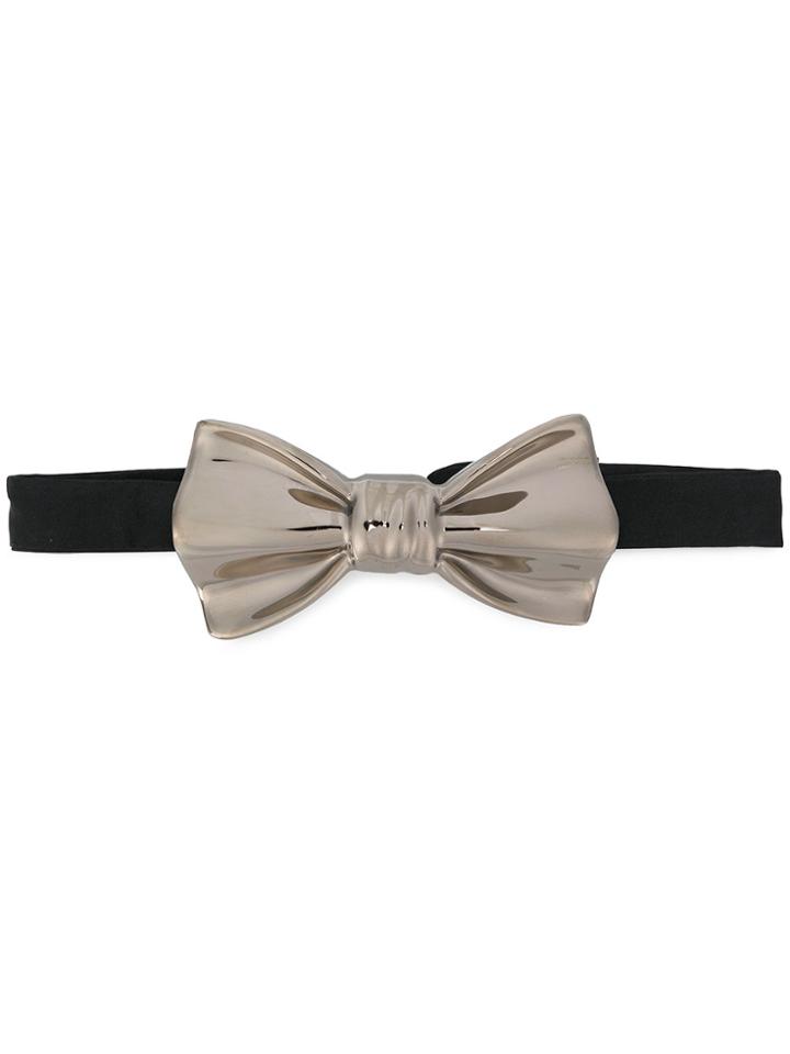 Cor Sine Labe Doli Metallic Bow Tie - Black