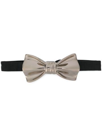 Cor Sine Labe Doli Metallic Bow Tie - Black