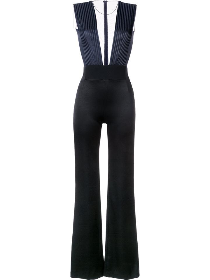 Galvan Translucent Top Jumpsuit - Blue