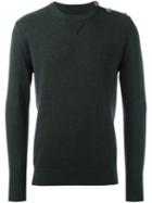 Hydrogen Crew Neck Jumper, Men's, Size: Medium, Green, Cashmere/merino
