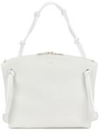 Jil Sander Tied Handle Zipped Tote - White