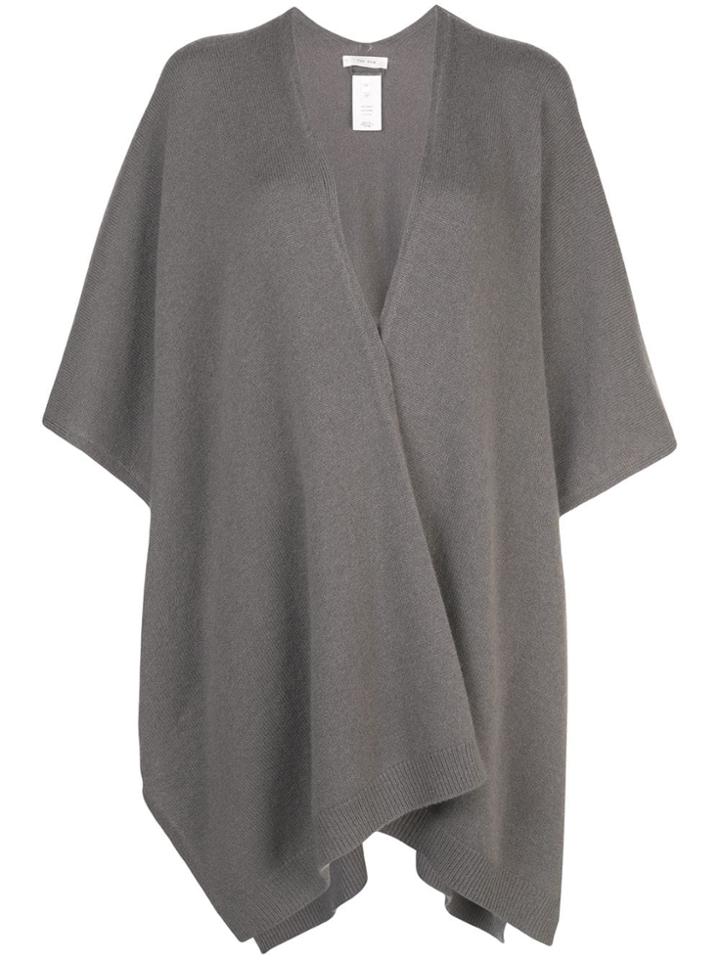 The Row Oversized Knitted Cape - Grey