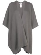 The Row Oversized Knitted Cape - Grey